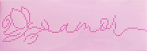 SRA-1099 - FALSO BORDADO PONTO CRUZ FRASE AMOR E ROSA - 13X35