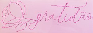 SRA-1101 FALSO BORDADO PONTO CRUZ FRASE GRATIDÃO E ROSA - 15X35