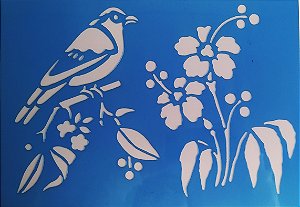SRA-1149 - PASSARINHO COM FLORES 2