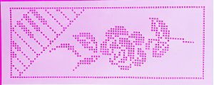 SRA-1164 - FALSO BORDADO PONTO CRUZ TECLADO E ROSA