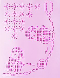SRA-1178 - FALSO BORDADO PONTO CRUZ - BONECO DE NEVE