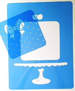 SRA-1202 BOLO CONFEITADO COM POÁ E CEREJAS - 30X40