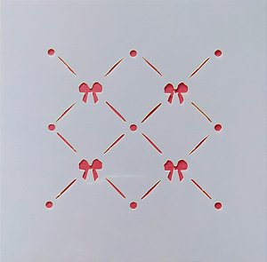 SRA-1245 STENCIL PARA BISCOITO ESTAMPA LAÇOS