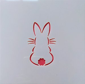 SRA-1258 STENCIL PARA BISCOITO COSTAS COELHO