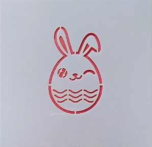 SRA-1262 STENCIL PARA BISCOITO OVO DE PÁSCOA COELHO