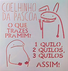 SRA-1357 PÁSCOA FLORK FRASE COELHINHO DA PÁSCOA - 25X26