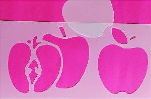 SRA-1371- Stencil para tapetes - maçãs