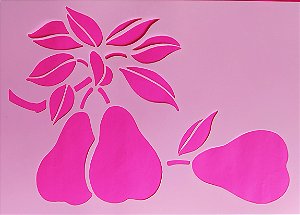 SRA-1373 - STENCIL PARA TAPETES - PERAS