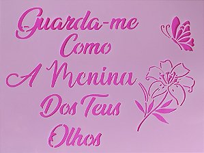 SRA-1413 - FRASE PARA CAMISETA - GUARDA - ME COMO MENINA DOS SEUS OLHOS