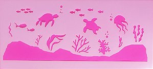 SRA-1429 - PAISAGEM FUNDO DO MAR - TARTARUGA