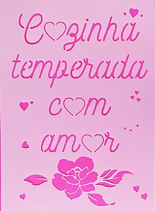 SRA-1437 - FRASE COZINHA TEMPERADA  COM AMOR