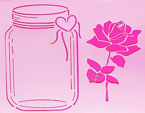 SRA-1495 - POTE DE VIDRO  COM ROSA