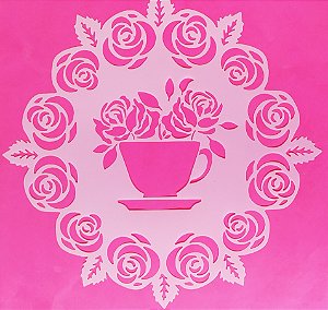 SRA-1524 - JOGO AMERICANO REDONDO ROSAS
