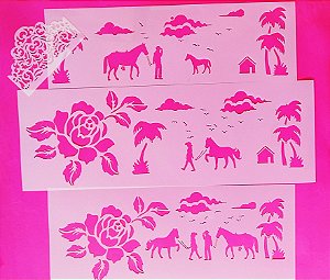 SRA-1545 - PAISAGEM PARA TOALHA - KIT