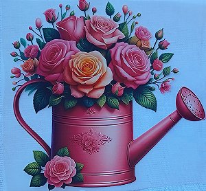 ADR-06 - ADESIVO TÊXTIL DTF - REGADOR COM  ROSAS
