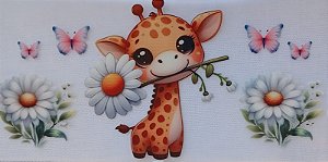 ADR-040-GIRAFINHA COM MARGARIDAS -ADESIVO DTF