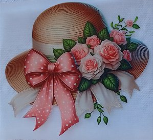 ADR-22 - CHAPÉU LAÇO ROSA - ADESIVO DTF