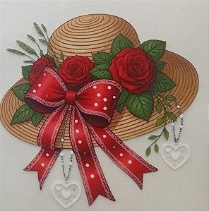 ADR-042- CHAPEU LAÇO VERMELHO - ADESIVO DTF