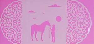 SRA-1703 - MULHER E CAVALO - TOALHAS 2025