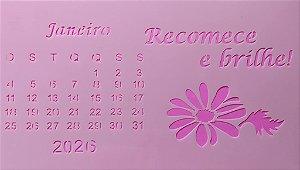 SRA-1707 - CALENDARIO 2026 - MES ,FRASE E FLORES