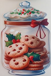 ADR-124 - POTE COM BOLACHAS NATALINAS - ADESIVOS DTF