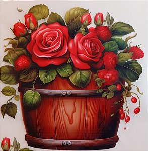 ADR-126 - CESTO COM ROSAS - ADEISVOS DTF