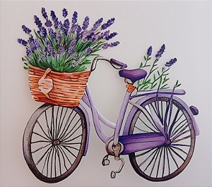 ADR-131 - BICICLETA COM LAVANDAS - ADESIVOS DTF