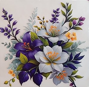 ADR-148 - LIRIOS LILAS E BRANCO - ADESIVOS DTF