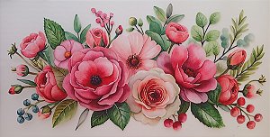 ADR-167 - PAPOULAS E ROSAS - MODELOS PARA TOALHAS - DTF