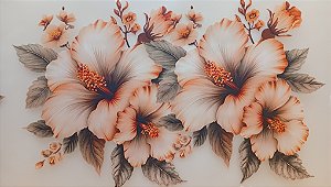 ADR-190 - HIBISCOS - MODELOS PARA TOALHAS -DTF