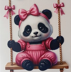 ADR-226 - URSINHA PANDA NO BALANÇO - ADESIVOS DTF TÊXTIL INFANTIL