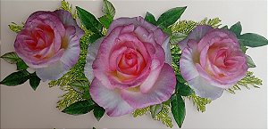 ADR-246 - ROSAS PARA TOALHAS COM GALHINHOS. - ADESIVO DTF