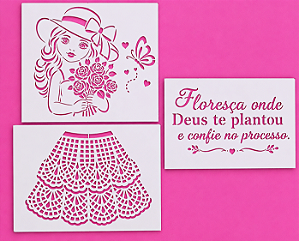 SRA-1833 - BONEQUINHA COM FRASE FLORESÇA ONDE DEUS TE PLANTOU