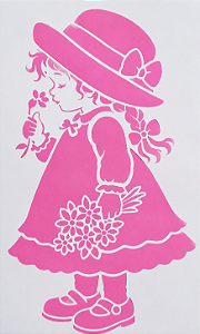SRA-1834 - MENINA COM FLORES