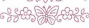 SRA-1855 - BORBOLETA E FLORES - TOALHAS - COLEÇÃO BORDADO A MAO