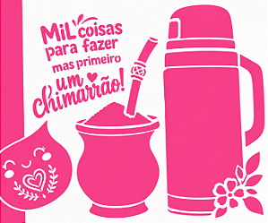 SRA-1864 - GARRAFA E CUIA COM FRASE - COLECAO CANTINHO DO CHIMARRÃO