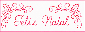 SRA-1884 - FRASE FELIZ NATAL - BORDADO A MÃO - COLECAO NATAL 2026