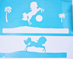 SRA-96 CAVALO COM COQUEIROS