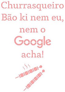 SRA-201 FRASE PARA AVENTAL CHURRASQUEIRO BÃO 19X28