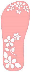 SRA-224 CHINELO FLORZINHAS E BORBOLETAS 25,5X10