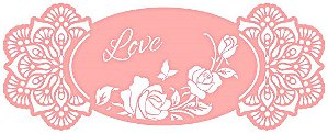 SRA-251 STENCIL PARA TOALHA COM MOLDURA E ROSAS 35X14