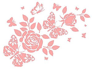 SRA-566 ROSAS E BORBOLETAS 30X40