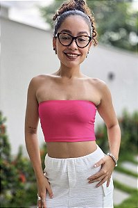 Top Faixa Rosa Pink