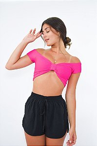Top Verão Rosa Pink