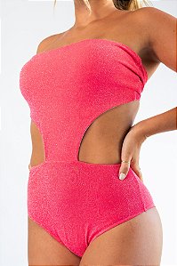 Body Verão Lurex Rosa Pink