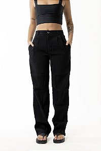 Calça Alfaiataria Texturizada Preto