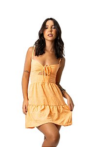 Vestido Letícia Textura Salmão