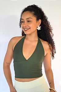 Top Luiza Verde Militar