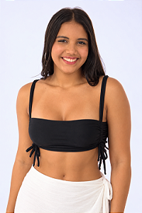 Top Drapeado Preto