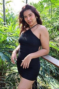 Vestido Nete 2 Lurex Preto